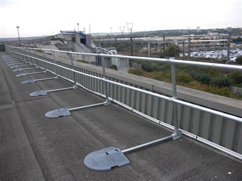 Roof Railing System for Roof Fall Protection - OSHA Compliant Roof Safety Railing