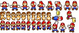 sprite sheets: Mario and luigi super star saga- mario