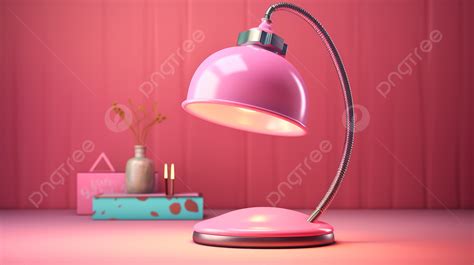 Illustration Of A 3d Pink Desk Lamp Background, Wallpaper, Desk Lamp, Light Lamp Background ...