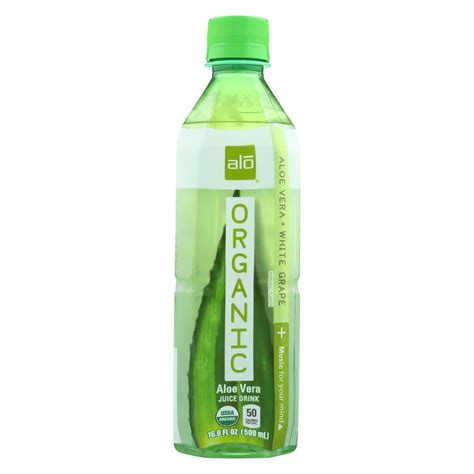 Alo Organic Aloe Vera Juice Drink Aloe Vera + White Grape - Walmart.com