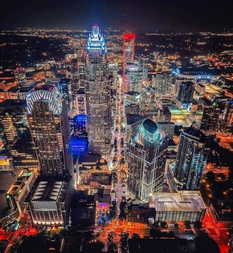 Absolutely gorgeous shot of the nighttime Charlotte skyline on Cinco de Mayo 2017 Downtown ...
