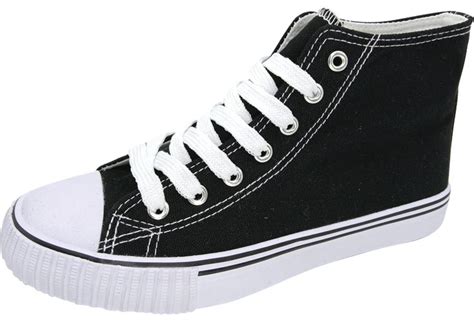 Men's Black Denim Classic Hi- Top Canvas Shoes - SP678 Men's Black ...