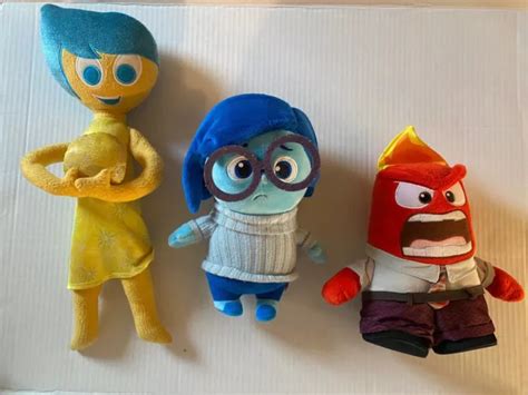 DISNEY PIXAR INSIDE Out Talking Sadness & Anger W/ Joy Plush Doll Stuffed Toy $19.99 - PicClick