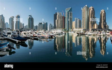 Skyscrapers at Dubai Marina, Dubai, United Arab Emirates Stock Photo ...