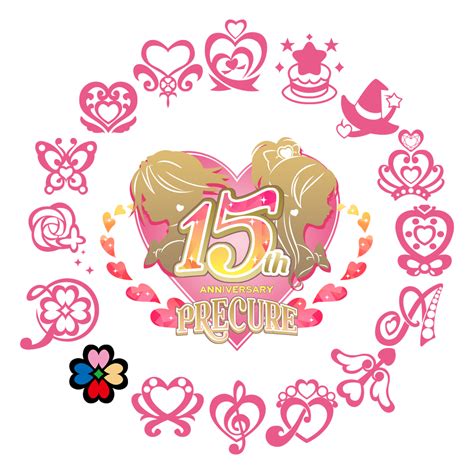 15th Anniversary Logo with All Team Emblems : r/precure