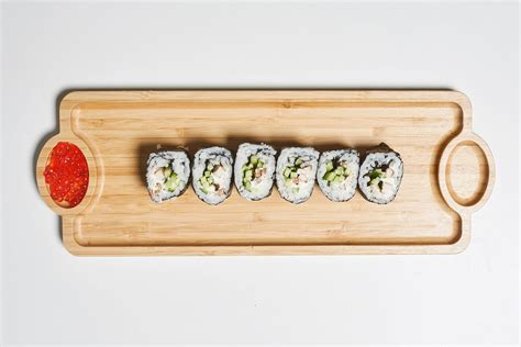 Sushi ingredients on white surface - Creative Commons Bilder