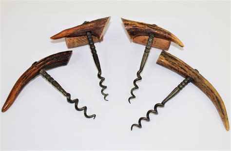 Antique Corkscrew Collection / Stag Horn Handle Corkscrews / Wine Bottle Opener