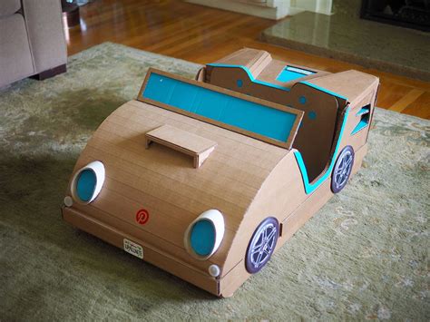 The P-Mobile: Toddler [box] car made with stuff from the recycling bin ...