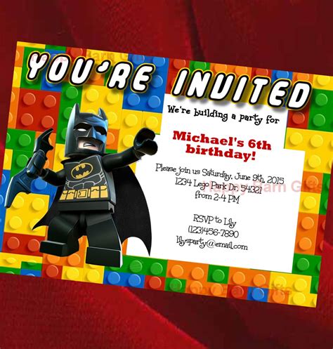 25 Of the Best Ideas for Lego Birthday Party Invitations - Home, Family ...