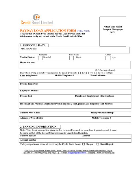 loan form - Free Printable Documents