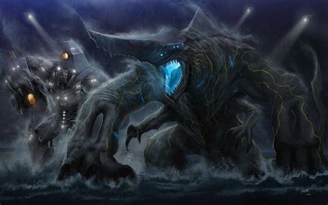 Pacific Rim Kaiju and Yaeger painting, Pacific Rim HD wallpaper | Wallpaper Flare