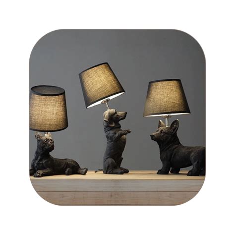 Dog Lamp｜Black Corgi — Modern Design Homes