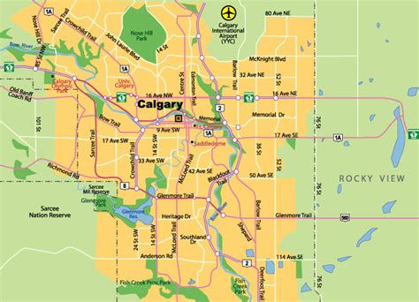 Map of Calgary - JohoMaps