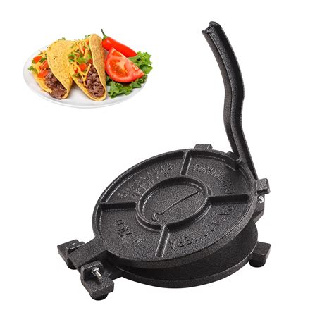 ARC USA 0027 Cast Iron Tortilla Press 10 inch Heavy Duty Tortillas Dough Presser - Walmart.com