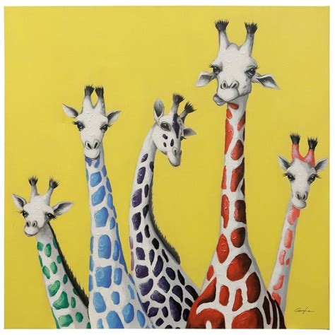 48 Giraffe Decorative Wall Art - StyleCraft, Multi-Colored | Canvas art ...