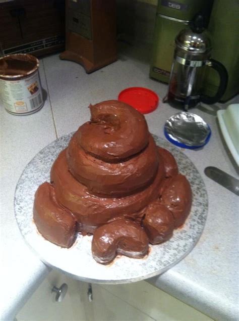 "Dog Poop cake" (yellow cake with chocolate frosting) by Bradi Jones ...