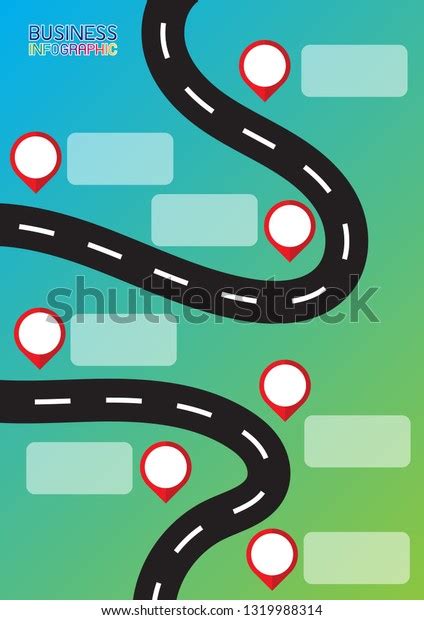 Infographic Road Map Success Stock Vector (Royalty Free) 1319988314