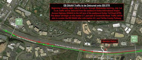 Eastbound Dulles Access Highway Traffic to be Detoured to Eastbound ...