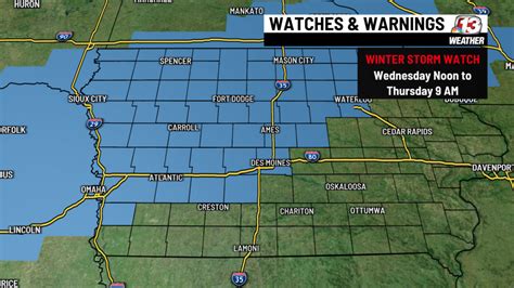 How much snow will Iowa get? Winter Storm Watch issued for Wednesday | who13.com