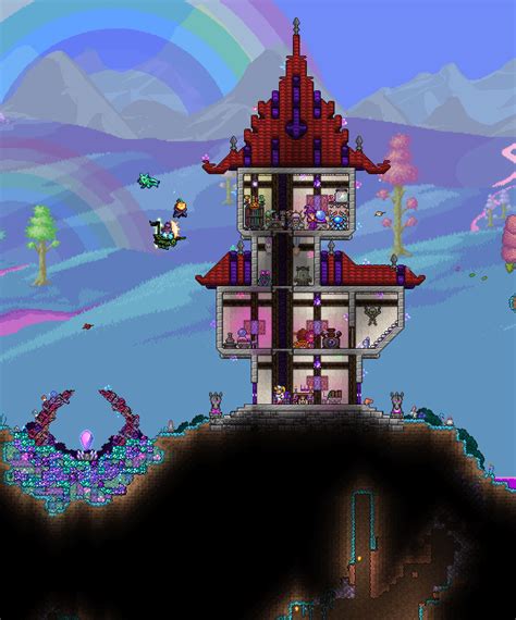 A wizard tower for the Hallow biome : r/Terraria