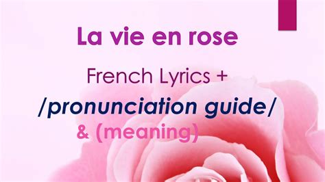 [Easy Lyrics] La vie en rose (Edith Piaf) - YouTube