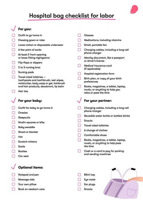 Hospital bag checklist: For mom, baby, and dad - Flo