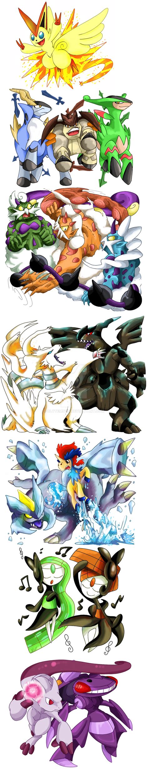 :PKMN: Unova legendaries by Clytemnon on DeviantArt