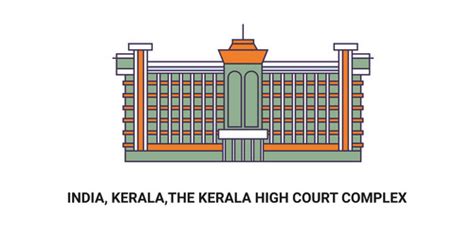 India keralathe kerala high court complex Vector Image