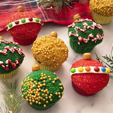 Christmas Ornament Cupcakes - Preppy Kitchen