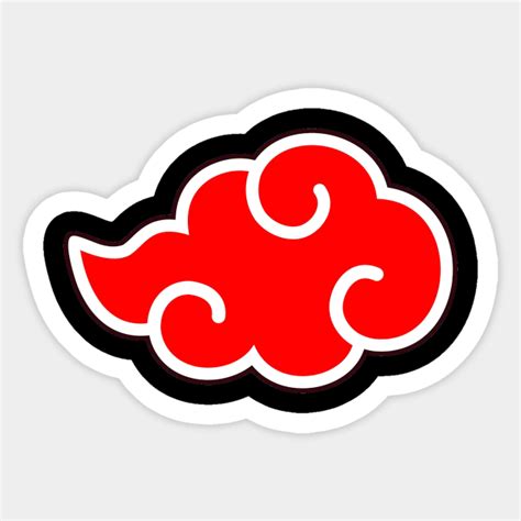 Akatsuki Red Cloud | Naruto Shippuuden - Akatsuki - Sticker | TeePublic