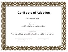 Adoption Certificate Template, 40 Real Fake Adoption Certificate ...