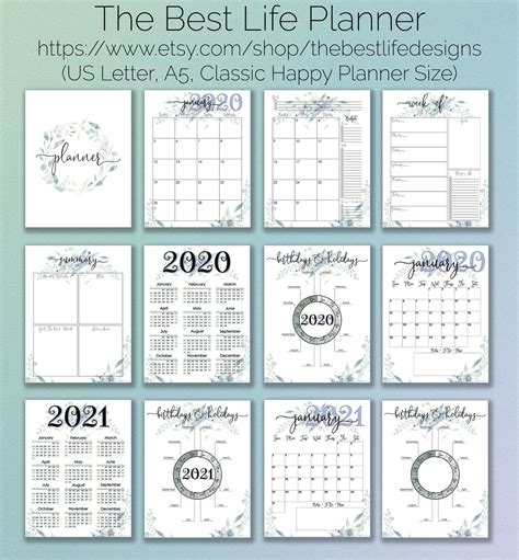 CUSTOMIZABLE Home Management Binder/planner Printables 2021 | Etsy Daily Planner Pages, Free ...