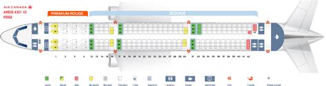 Seat map Airbus A321-200 Air Canada. Best seats in plane