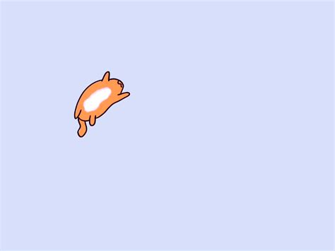 The little swimming cat | hand drawn 2d animation | loop by omid jafari ...