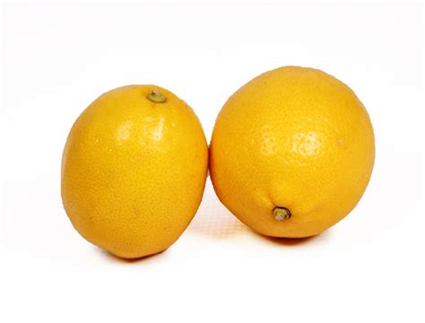 Two Lemons Isolated on White Background - High Quality Free Stock Images