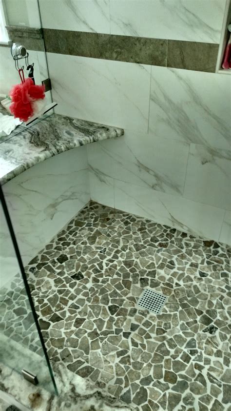 Image Result For Mosaic Grey Shower Floor Shower Floor Tile Shower ...