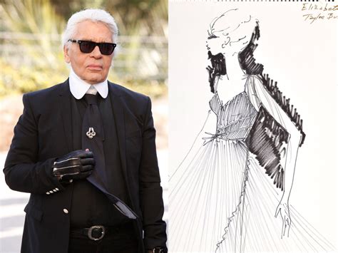 The late fashion designer was known to frequently throw his sketches ...