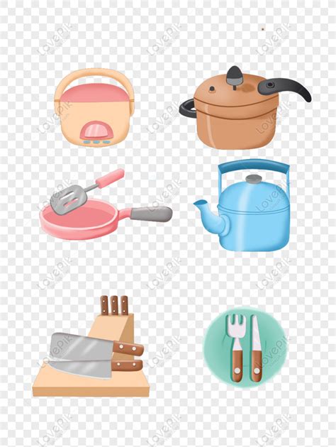 Gambar Peralatan Dapur Lucu Kartun Yang Dilukis Dengan Tangan PNG Download Gratis - Lovepik