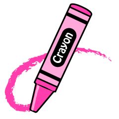 Pink Crayon Coloring Page