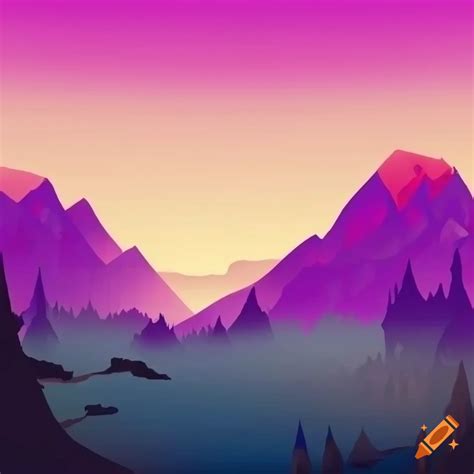 2d mountain background for game design on Craiyon