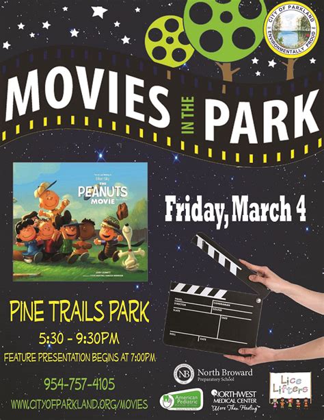 Local Community Events: Parkland Free Movie in the Park on March 4, 2016