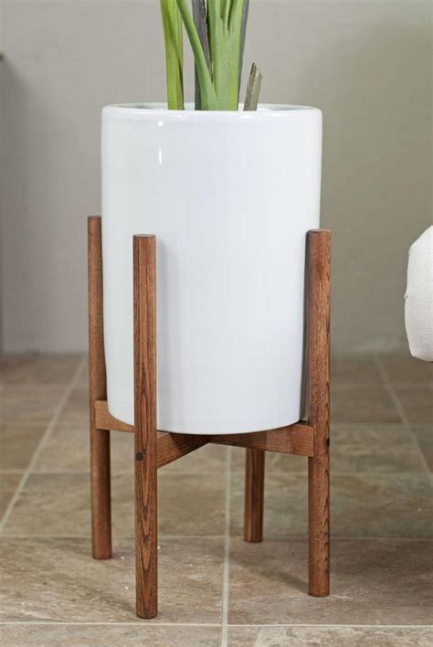 Large Tall Modern Planter With Stand Ceramic Cylinder Tall - Etsy ...