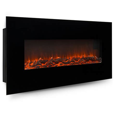 Best Choice Products 50in Indoor Electric Wall Mounted Fireplace Heater w/ Adjustable Heating ...