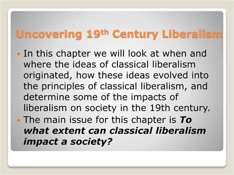 PPT - Uncovering 19 th Century Liberalism PowerPoint Presentation, free ...