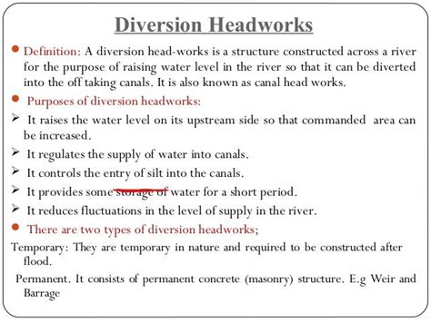 Diversion headworks