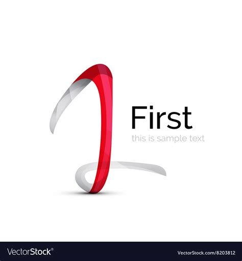 Number one first logo Royalty Free Vector Image