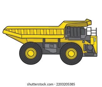 Dump Truck Isolate On White Background Stock Vector (Royalty Free ...