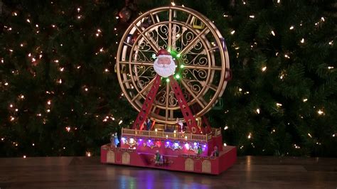 LED lighted Christmas Big Spinning Ferris Wheel With Holiday Music ...