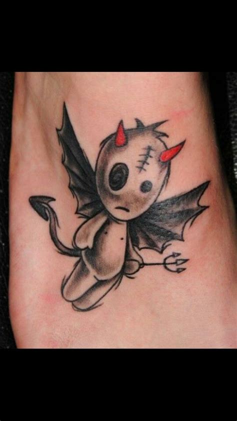 Cute devil | Devil tattoo, Doll tattoo, Voodoo doll tattoo