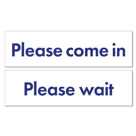 Please Come In Please Wait 3mm Rigid Hanging Sign 65mm X - Etsy UK